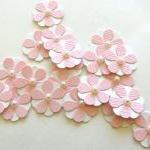 Teeny Tiny Baby Pink And White Flowers - Set Of 20