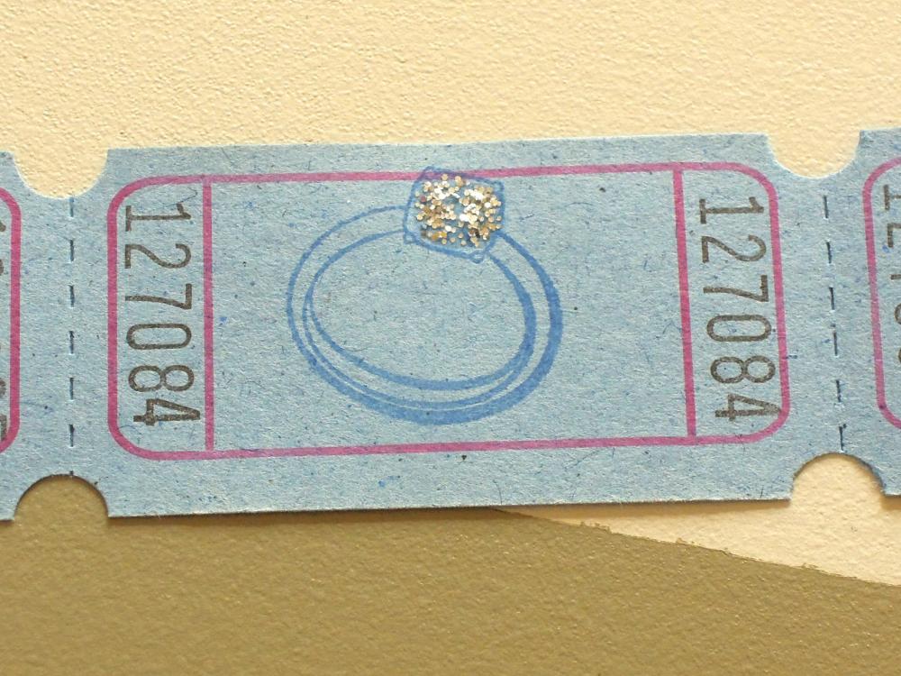 Blue Diamond Ring Raffle Tickets - Set Of 12