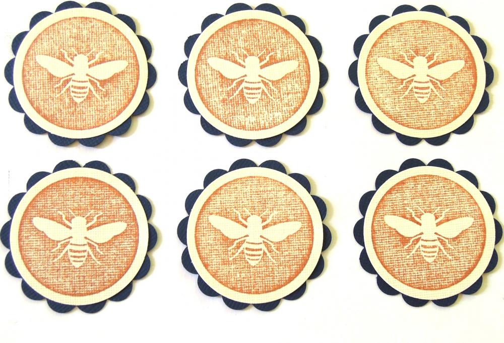 Queen Bee Embellishments/favors/tags - Set Of 6