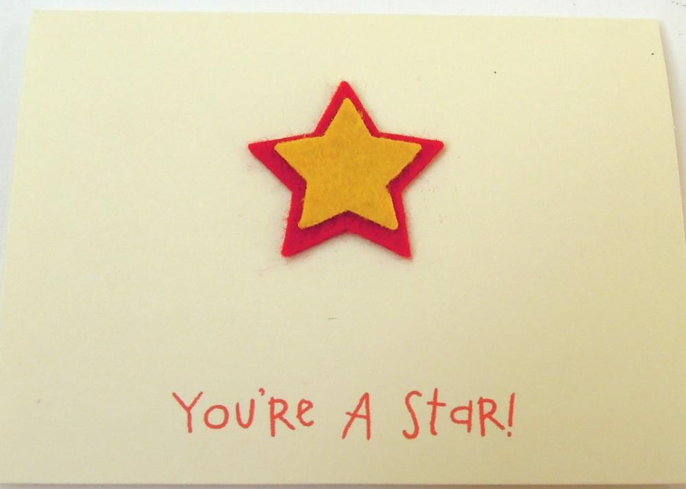 You're A Star- Handmade All Occasion/blank Greeting Card